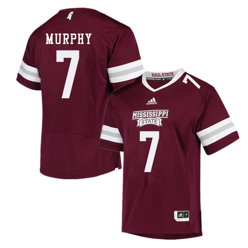 Men #7 Marcus Murphy Mississippi State Bulldogs College Football Jerseys Sale-Maroon